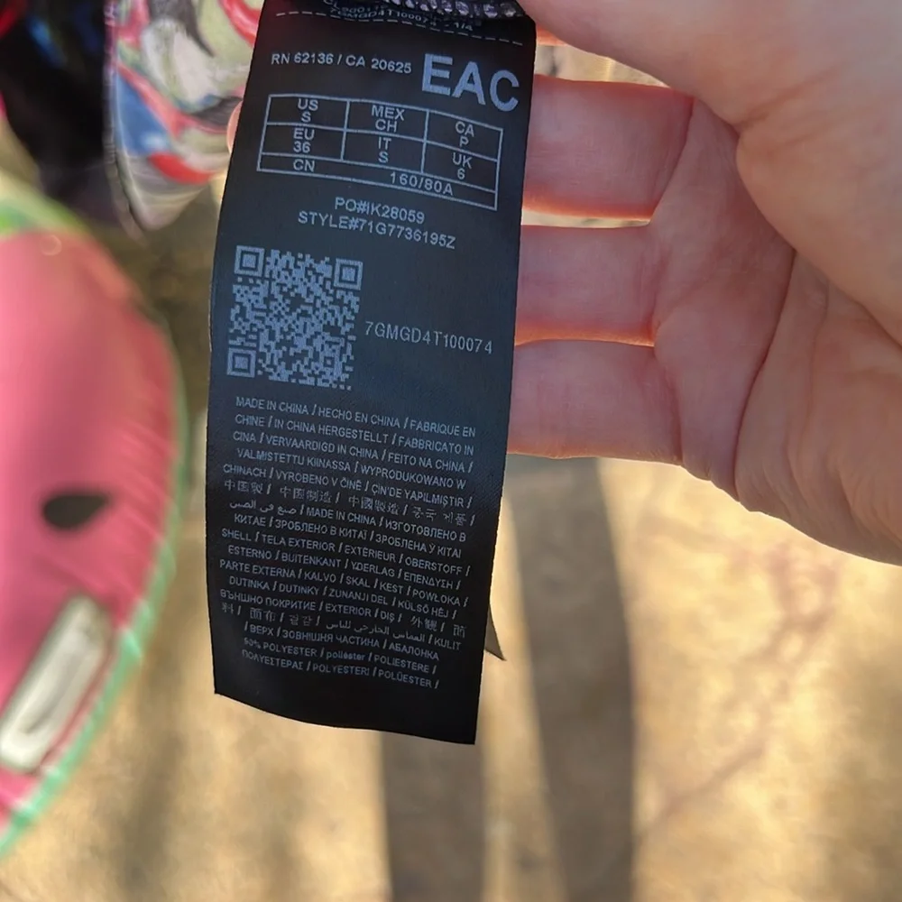 Marciano Nocturnal Floral Stretchy Velvet Mini Dress sz S - Picture 6 of 16